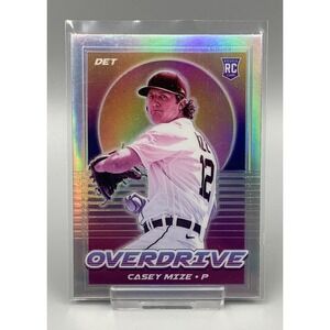 2021 Panini Chronicles Overdrive Holo Silver Prizm‎ #17 Casey Mize RC Tigers
